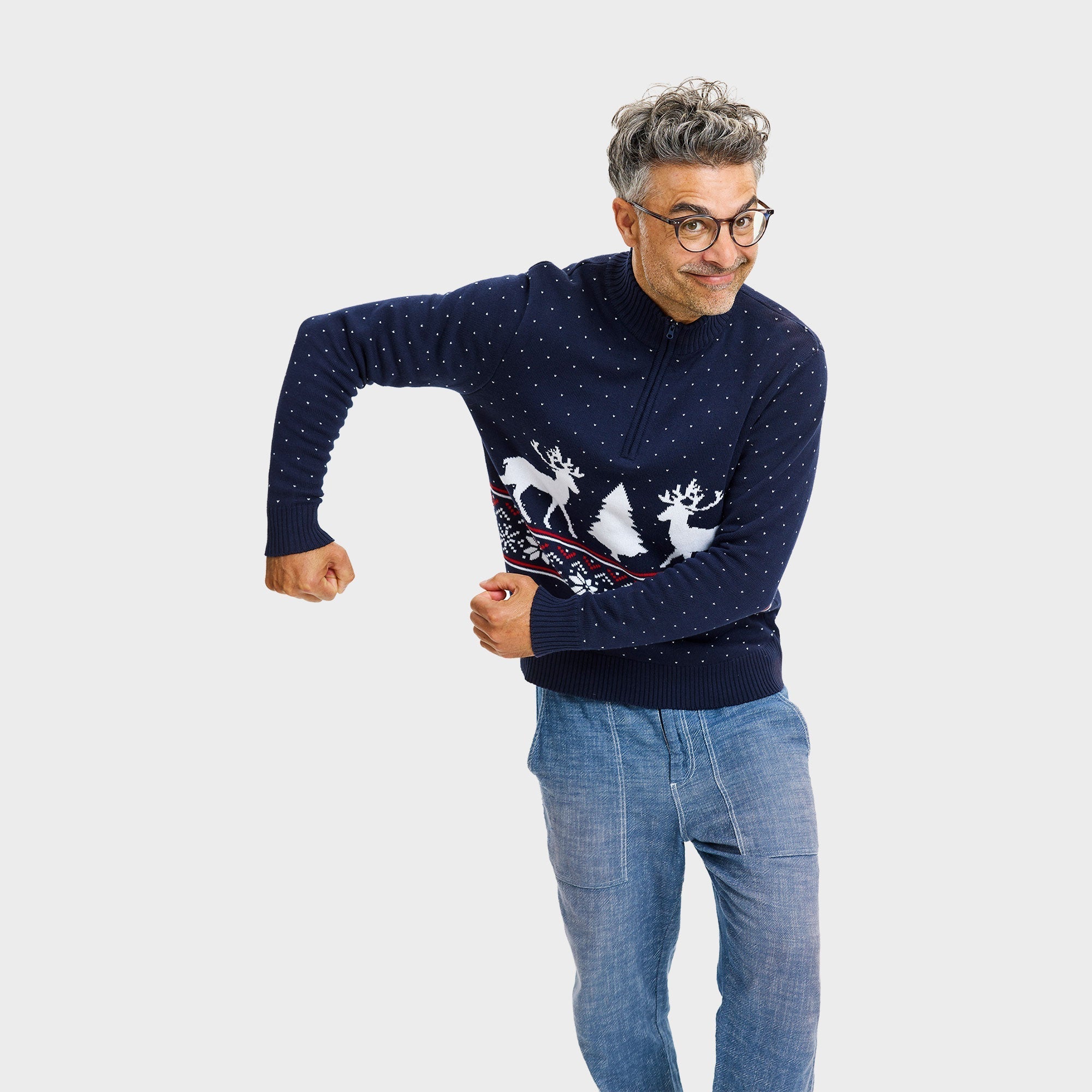 Winter half-zip trui – Heren