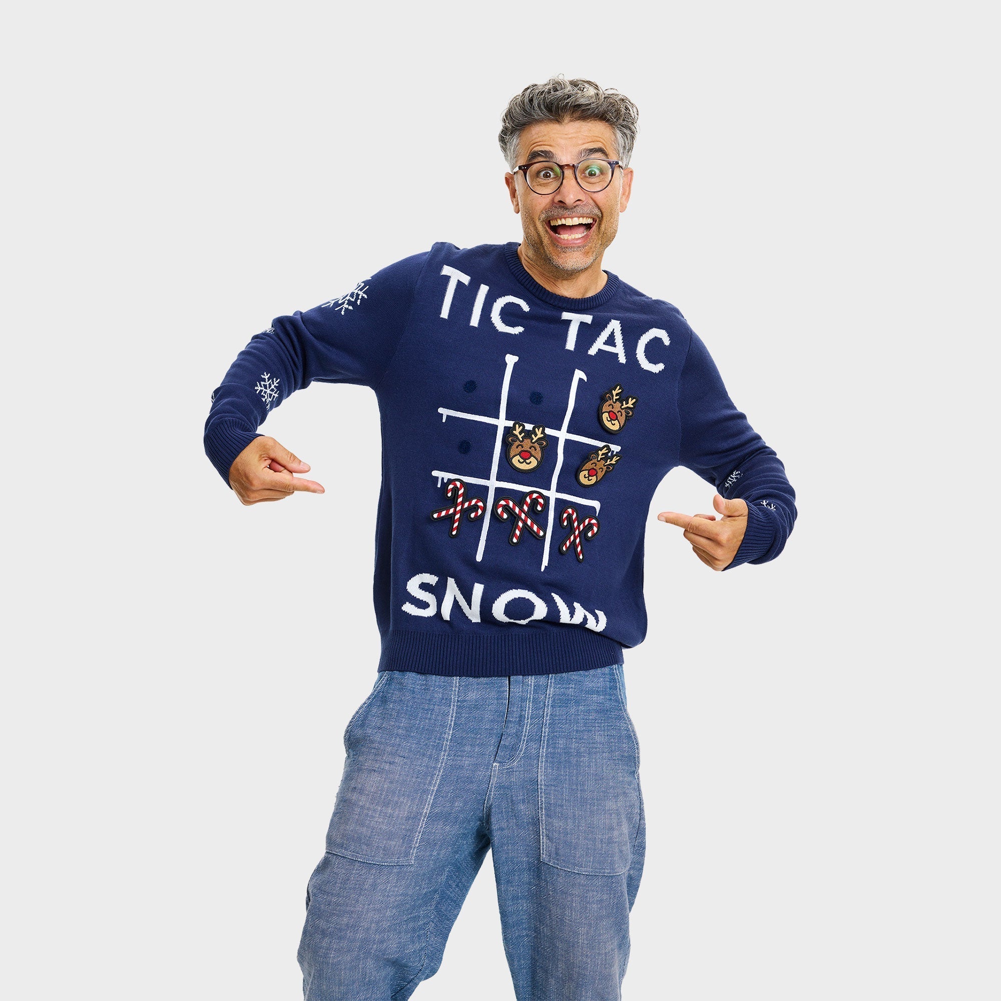 Tic Tac Toe kersttrui – Heren