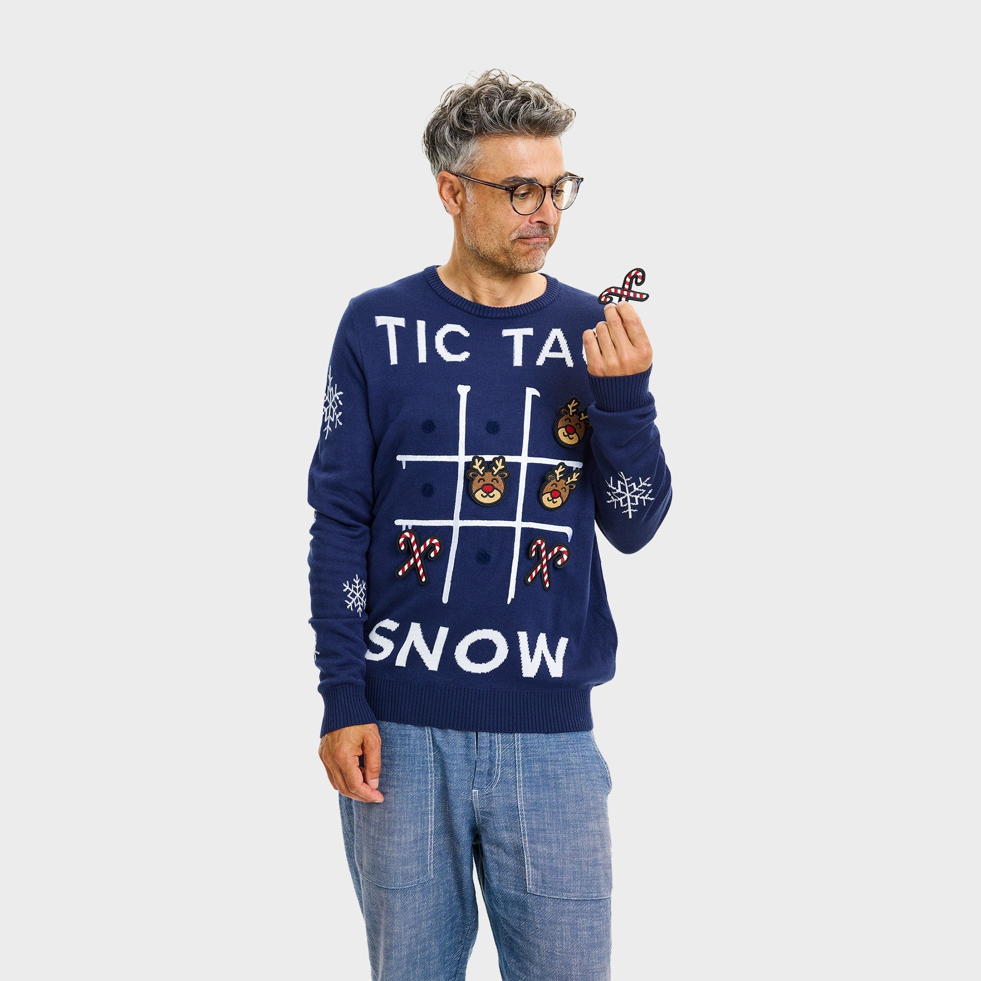 Tic Tac Toe kersttrui – Heren