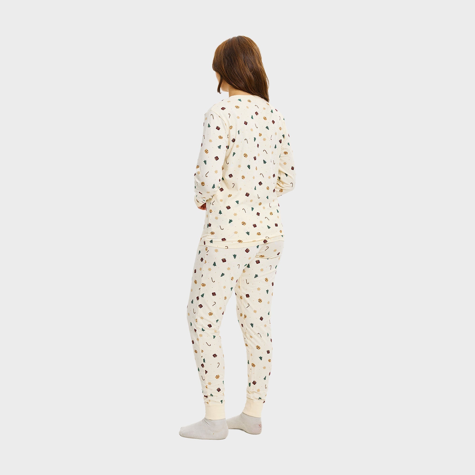 Kerstdroom pyjama beige – Dames