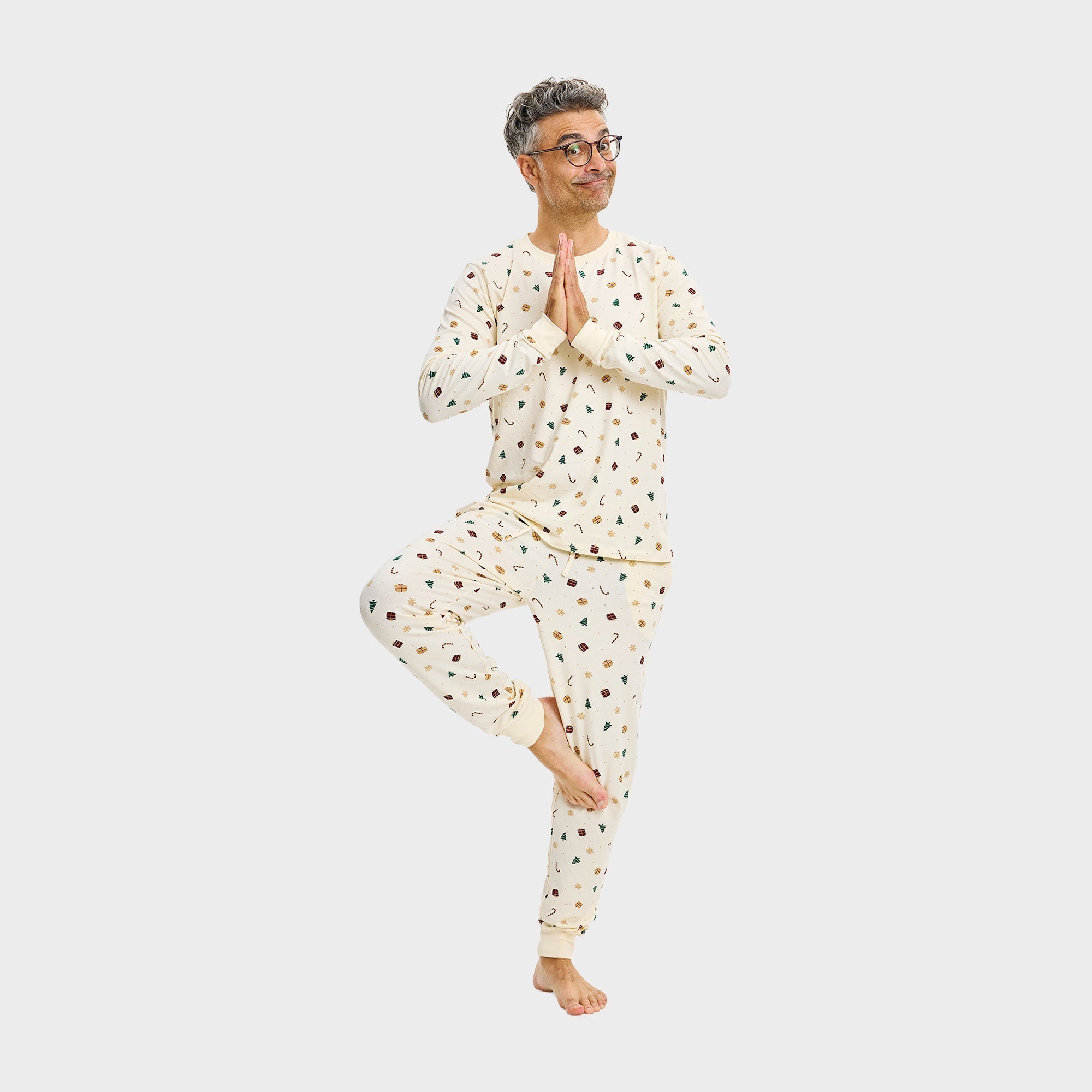 Kerstdroom pyjama beige – Heren