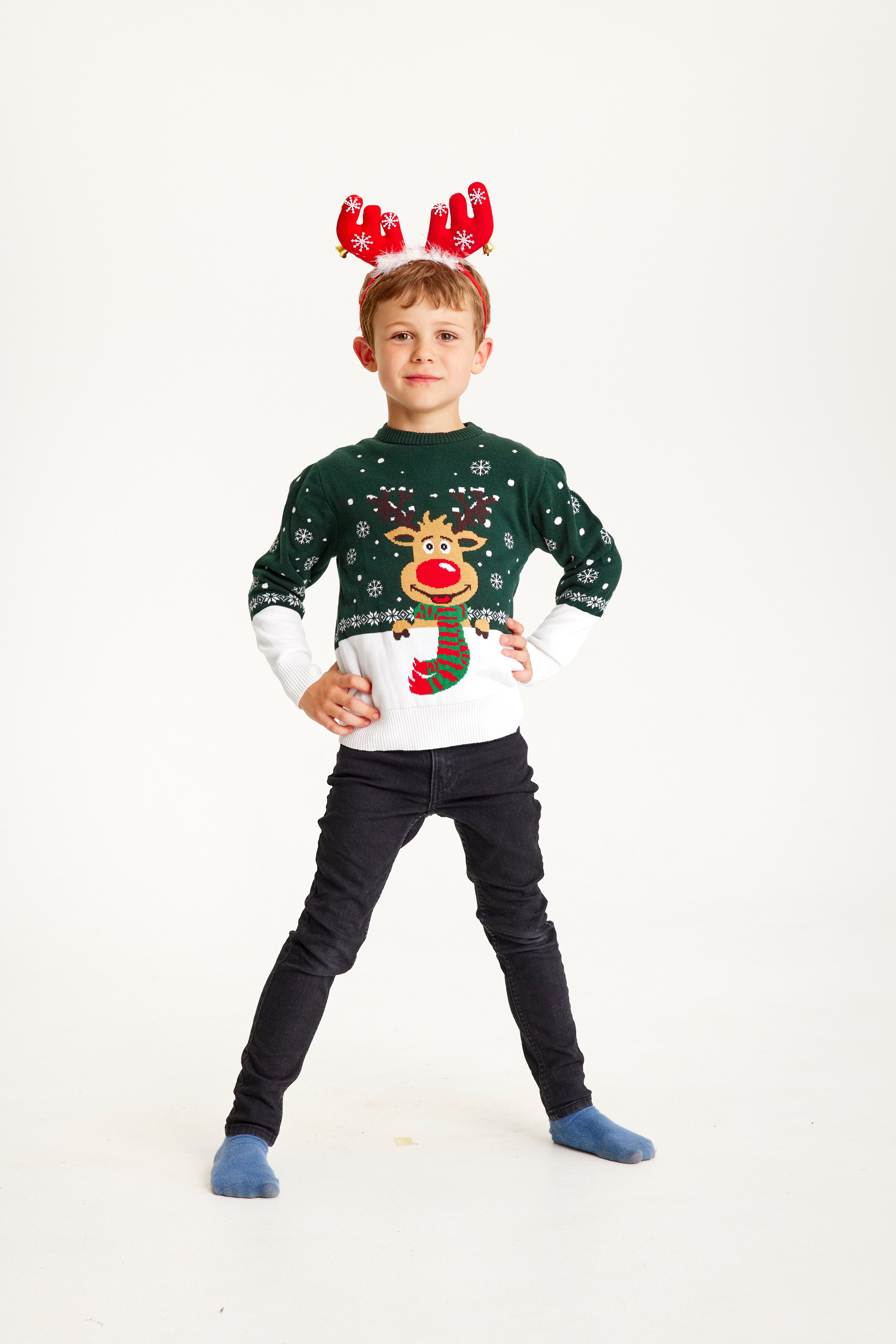 Rudolfs Christmas sweater - Green. Children