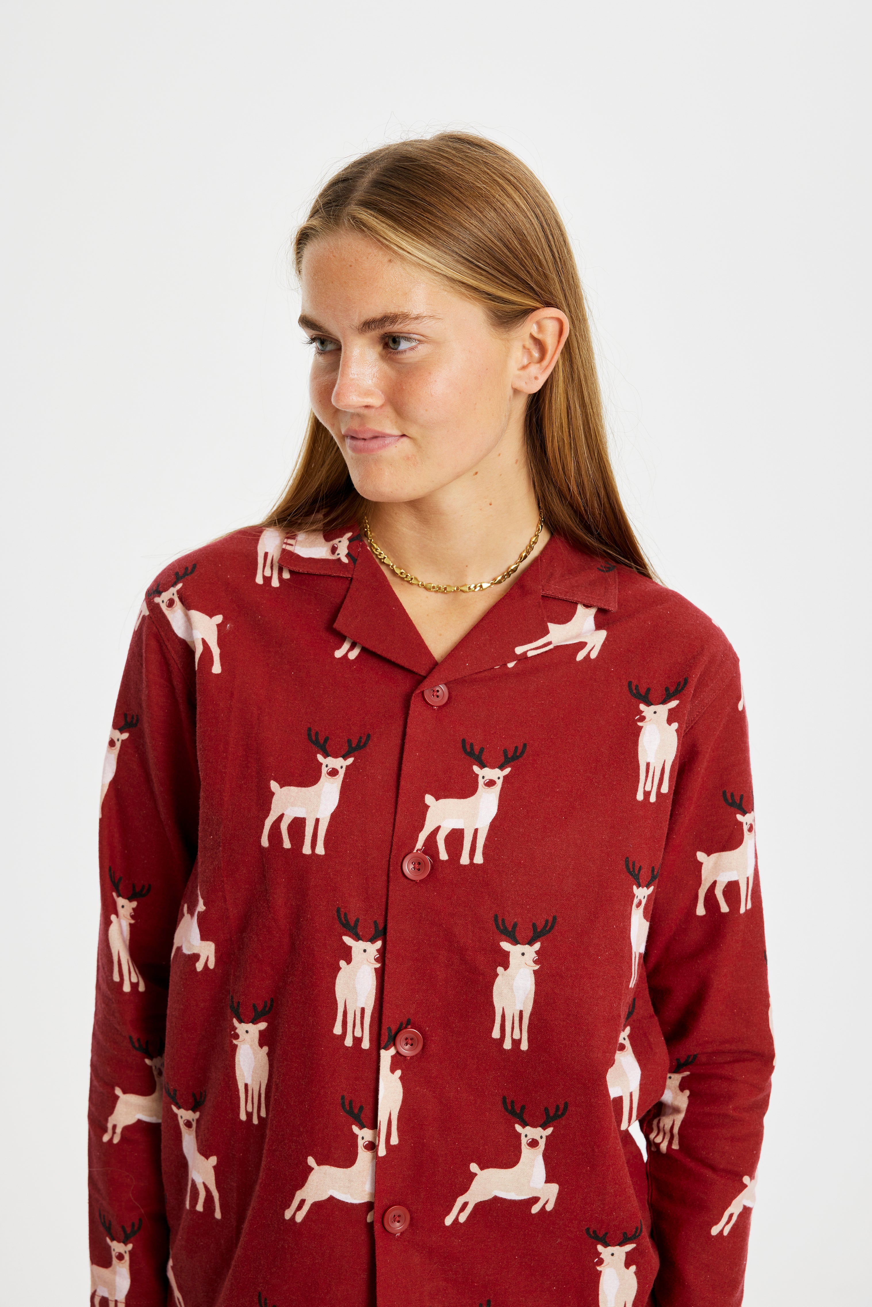 Christmas Deer Pyjamas Flannel - Women.