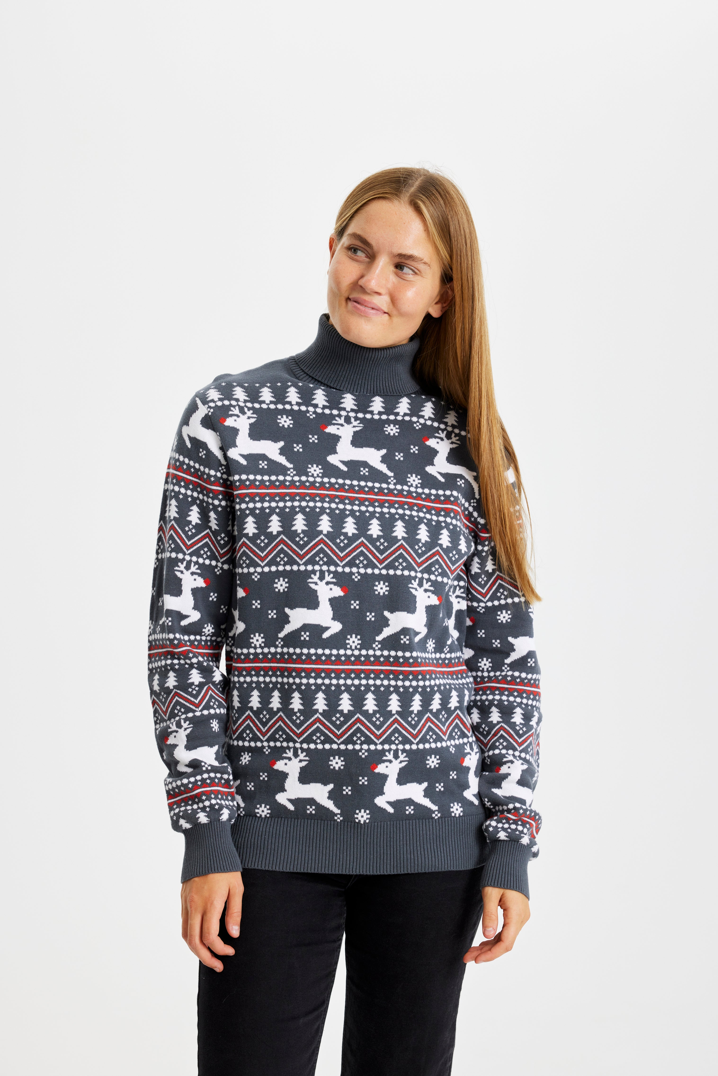 The Stylish Highneck Christmas Sweater - Women