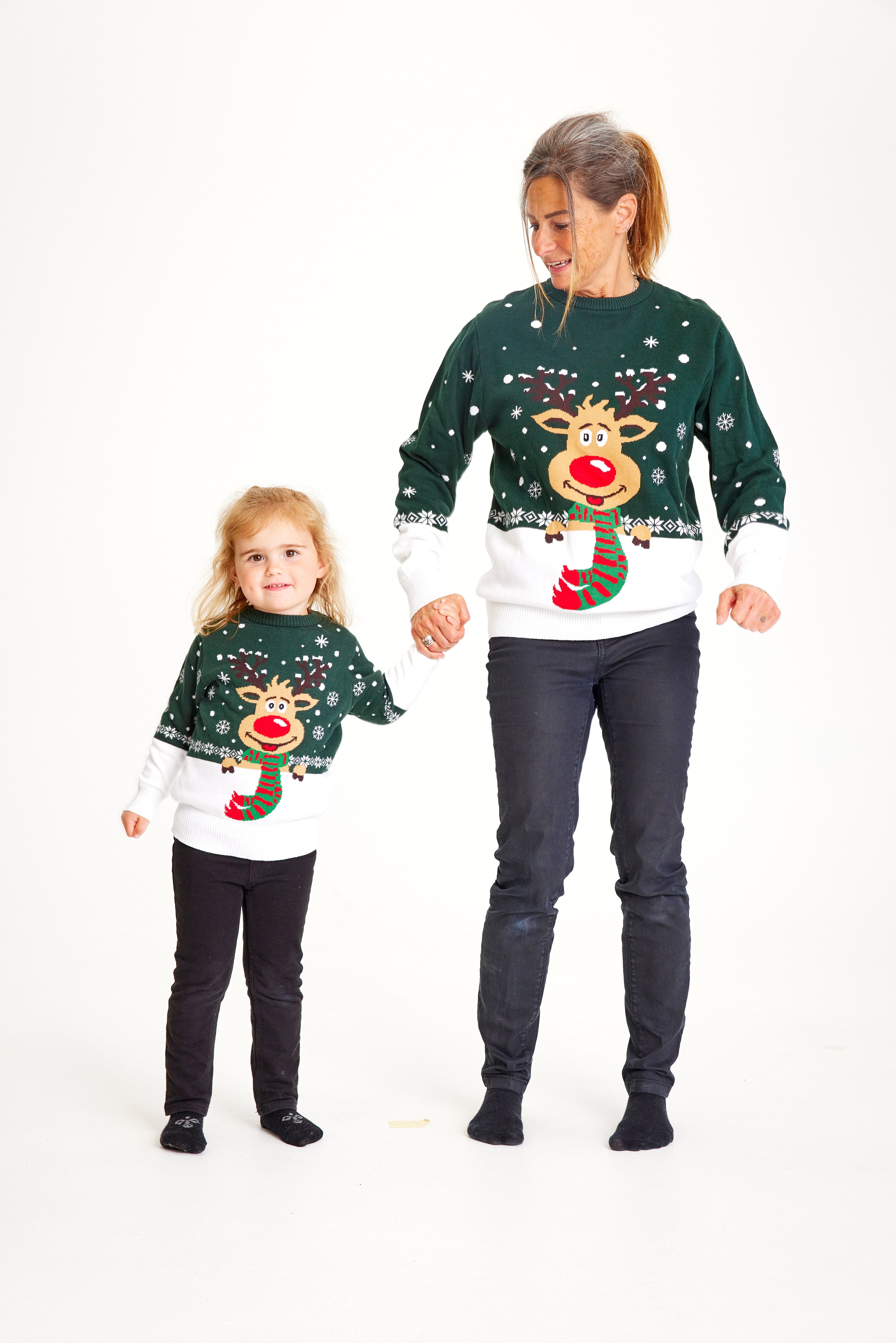 Rudolfs Christmas sweater green - Women.