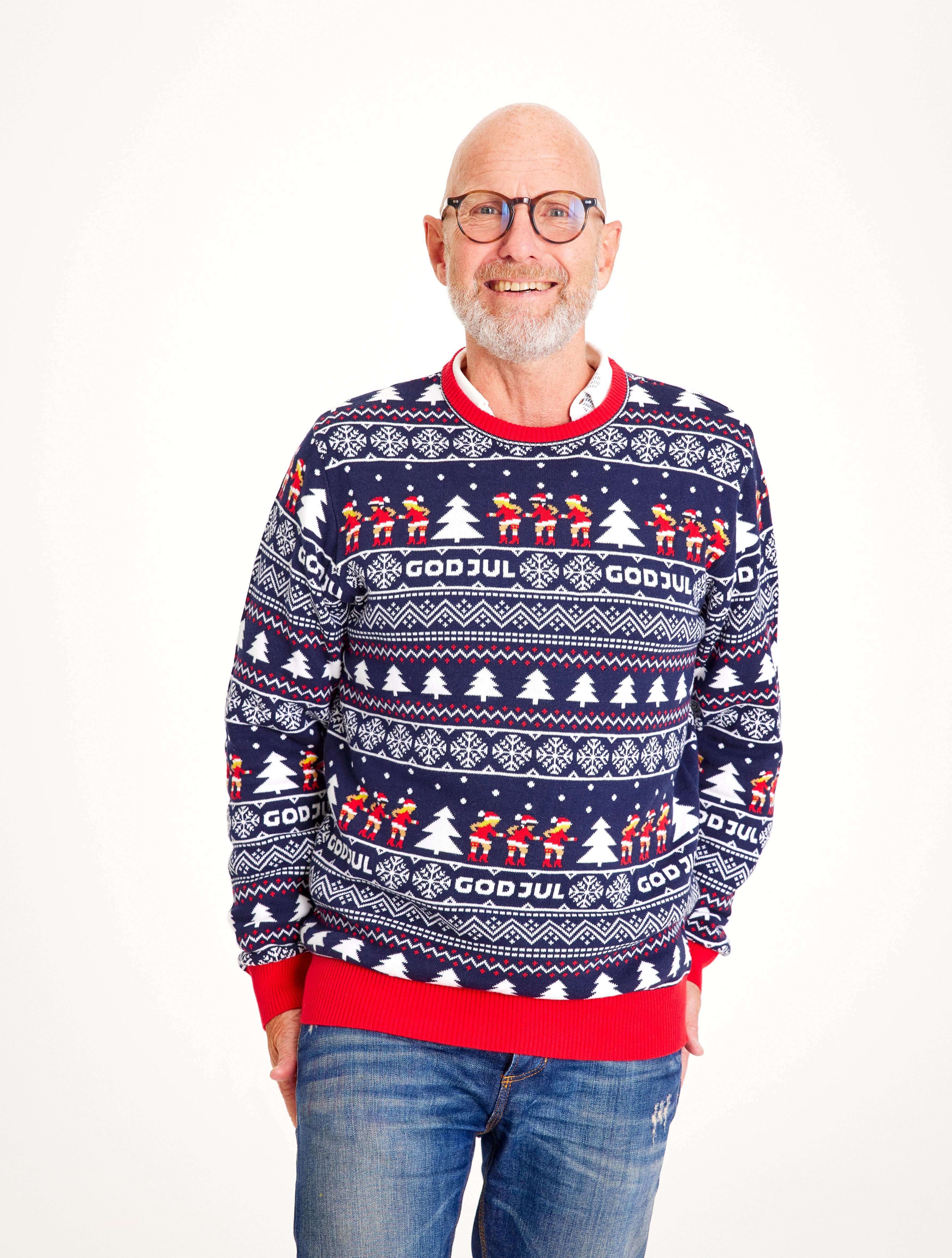 God Jul Sweater Navy - Men