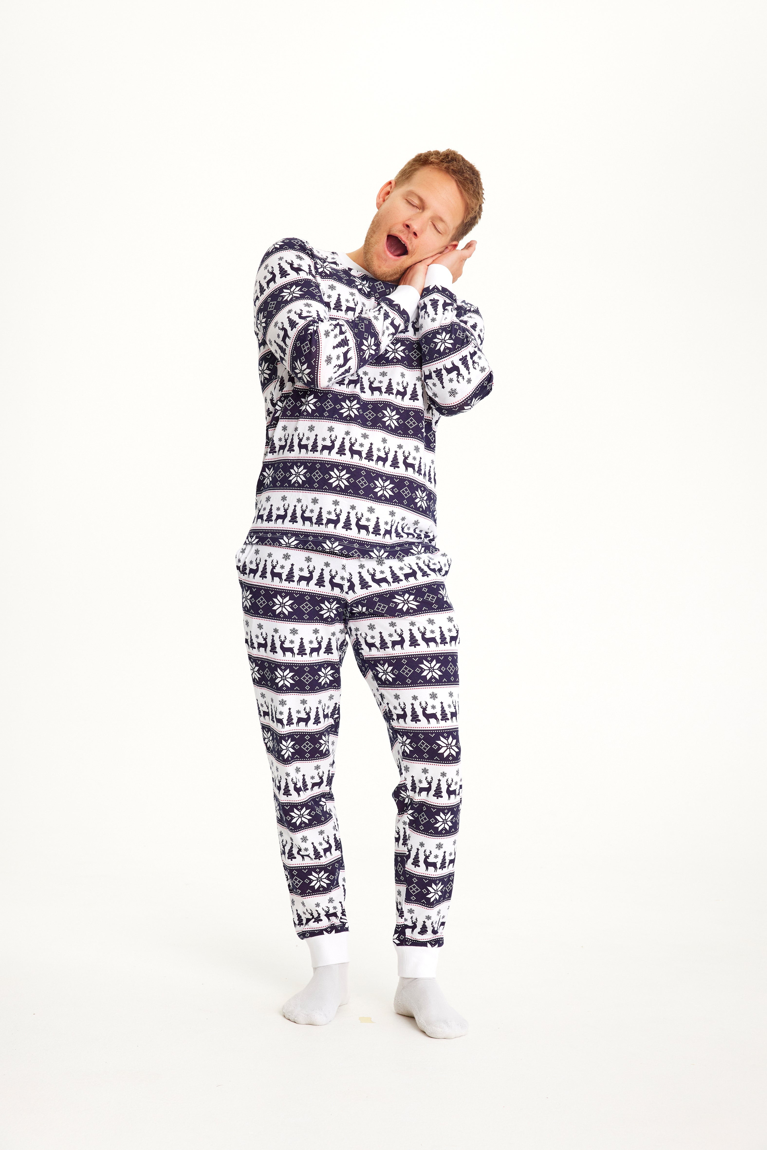 Reindeer pajamas navy - Men