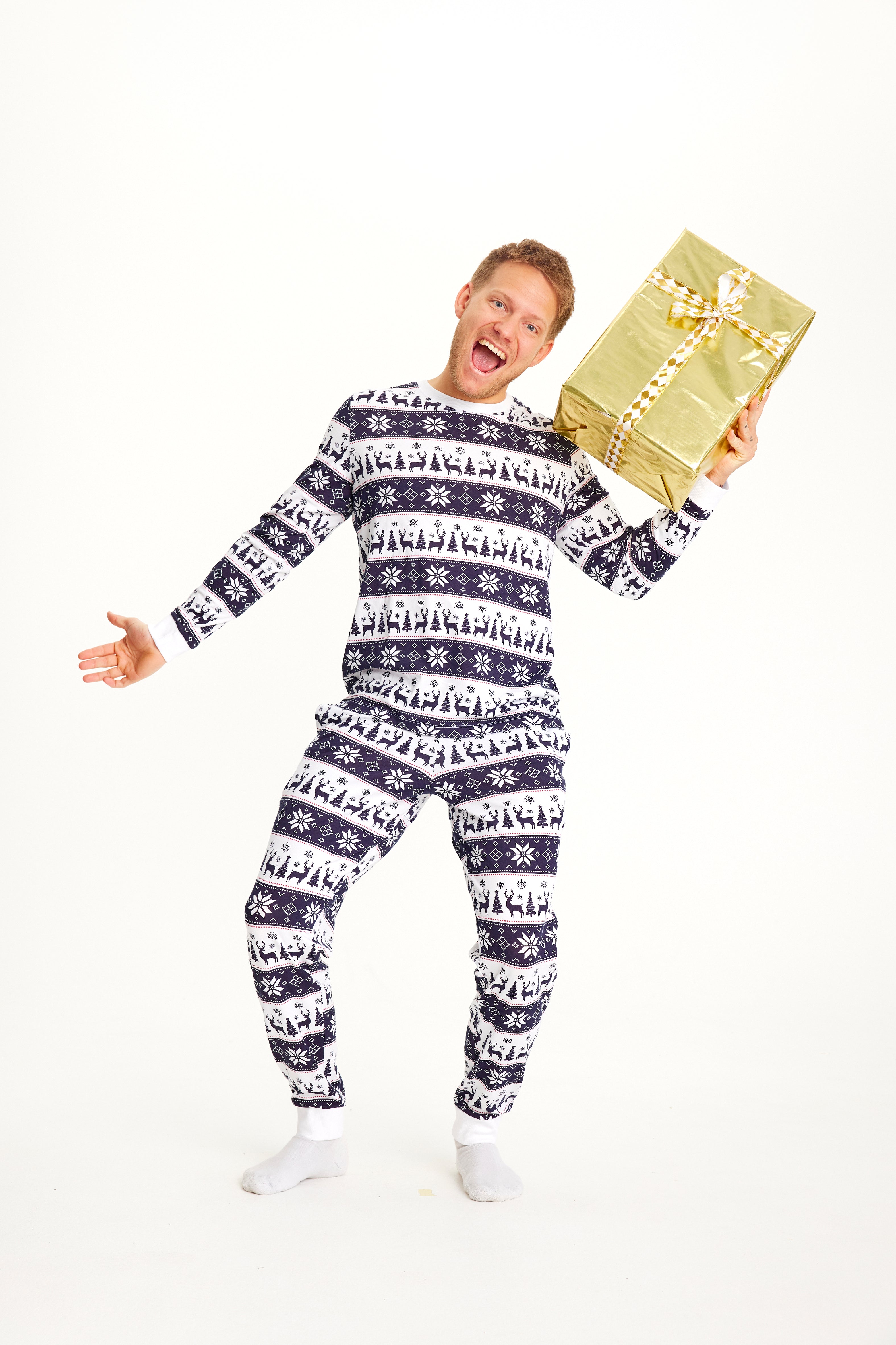 Reindeer pajamas navy - Men