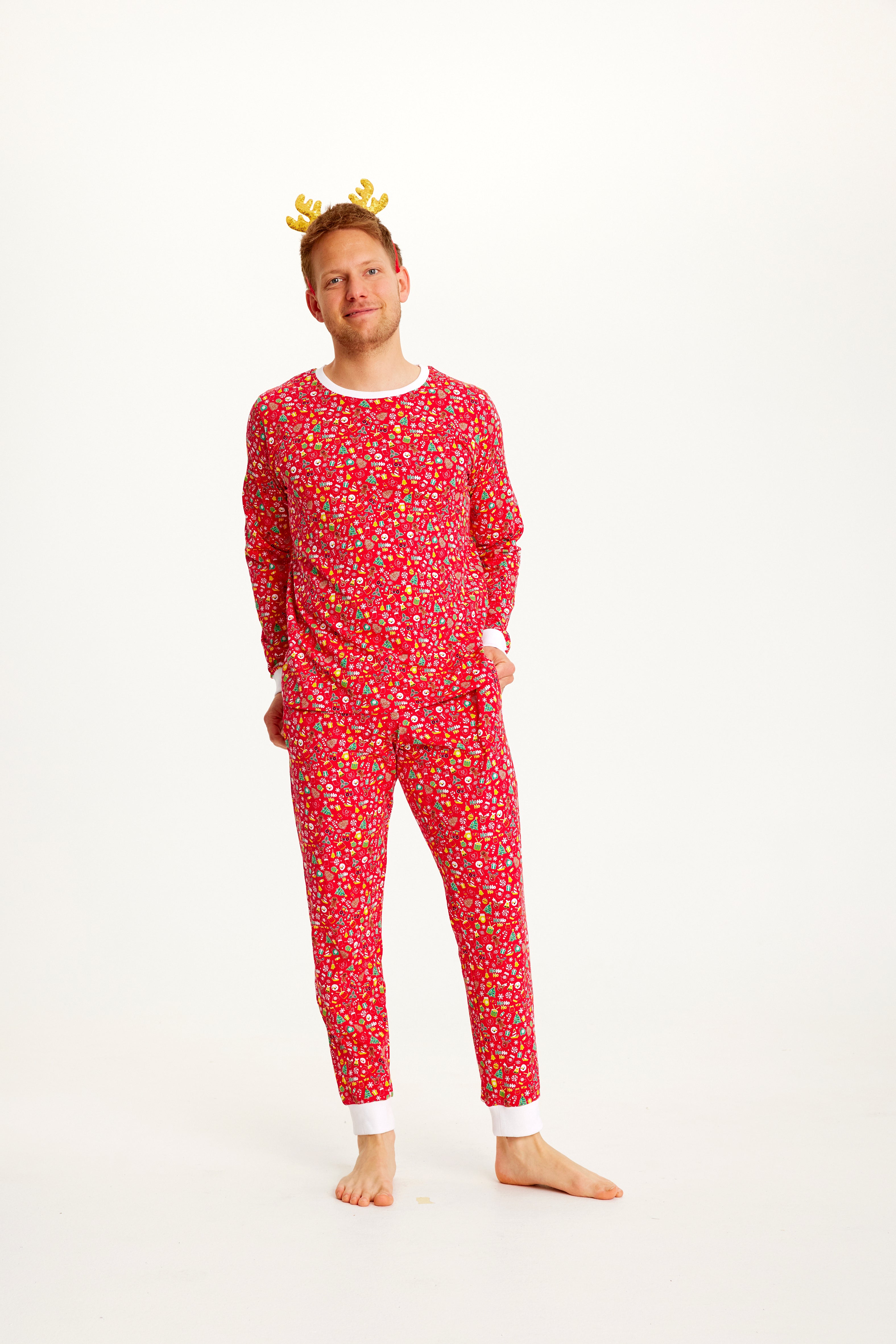 Crazy christmas Pajamas red - Men