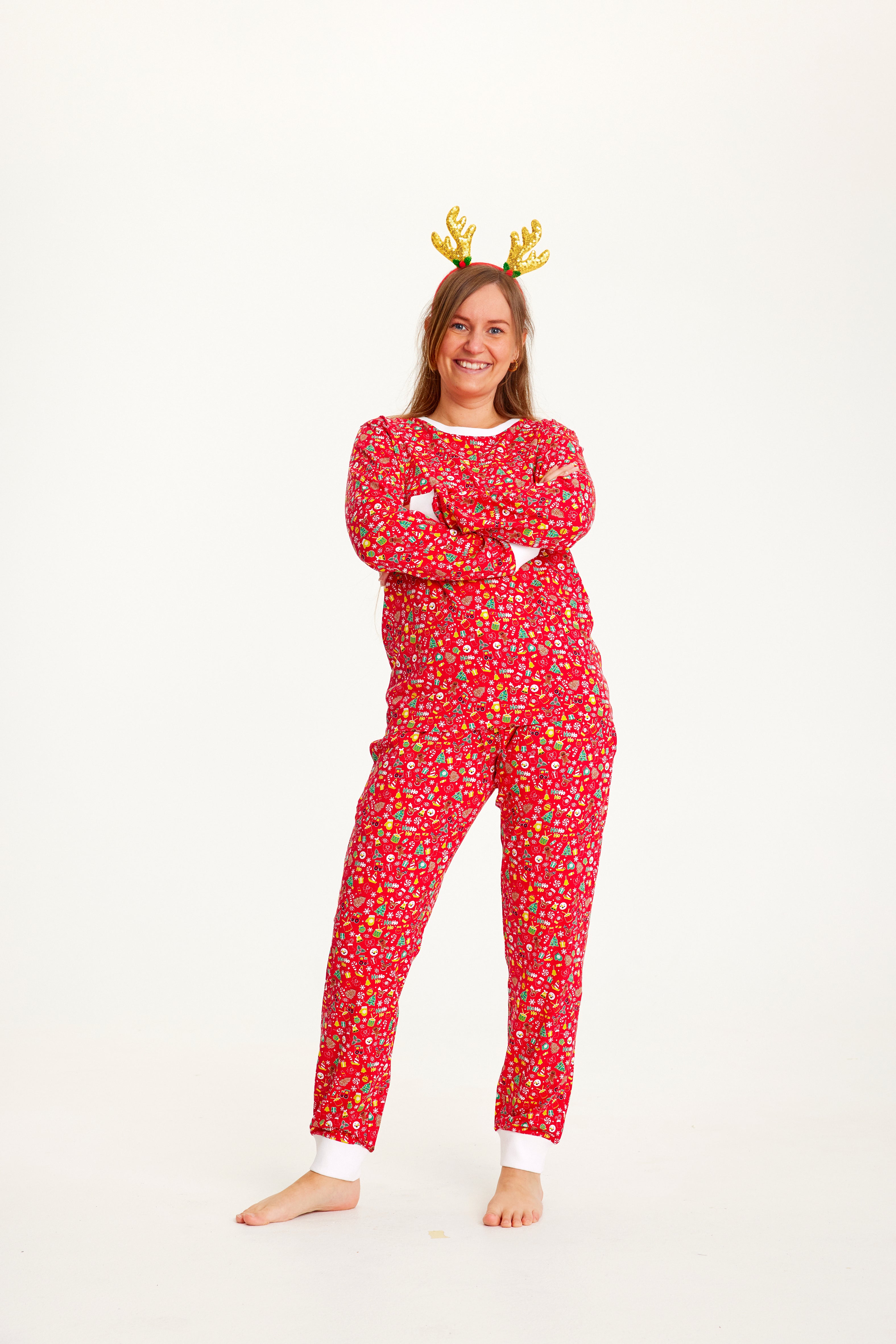 Crazy christmas Pajamas red - Women