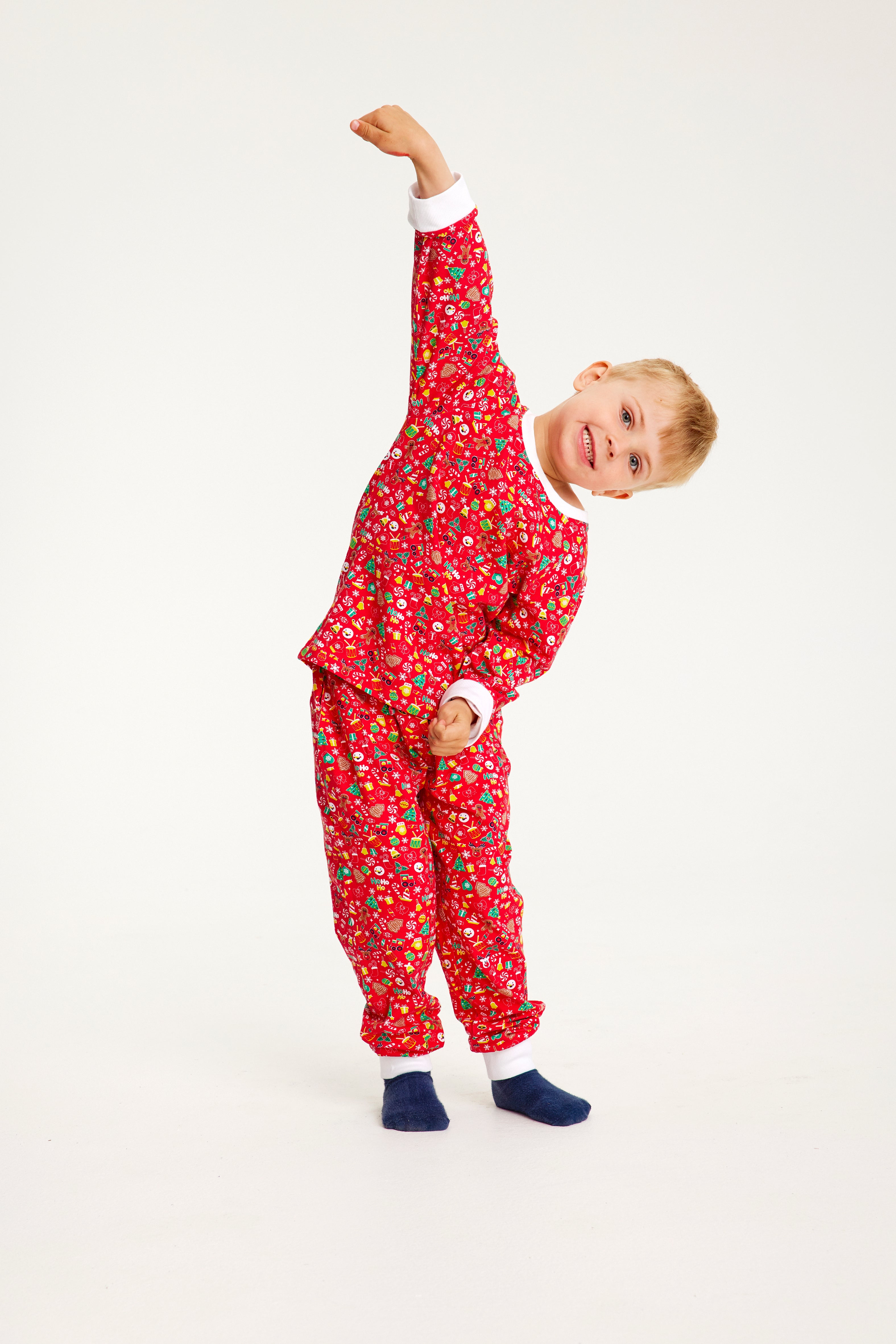 Crazy christmas Pajamas Red children