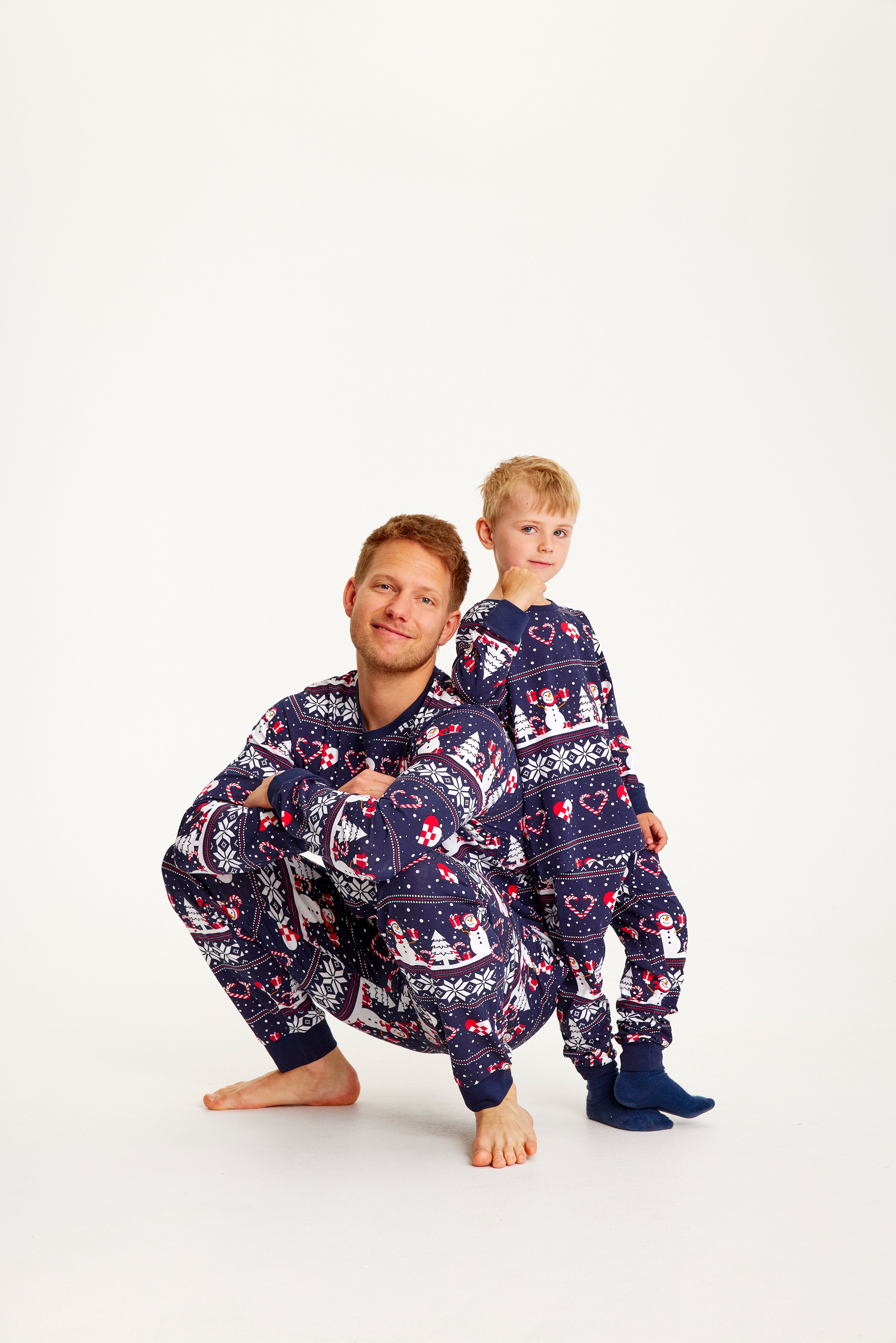Christmas heart Pajamas navy children