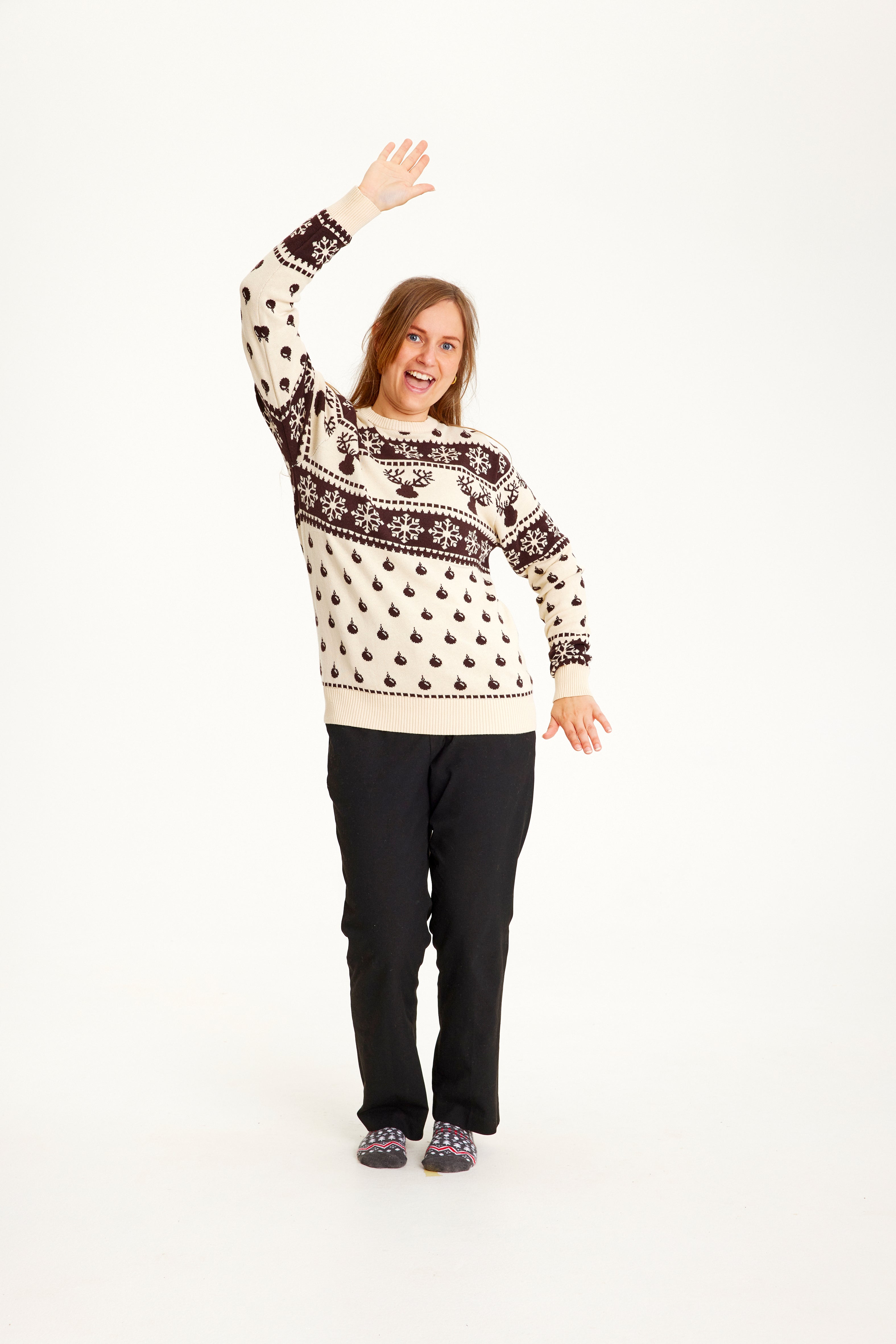The Classic Christmas Sweater Beige - Women.