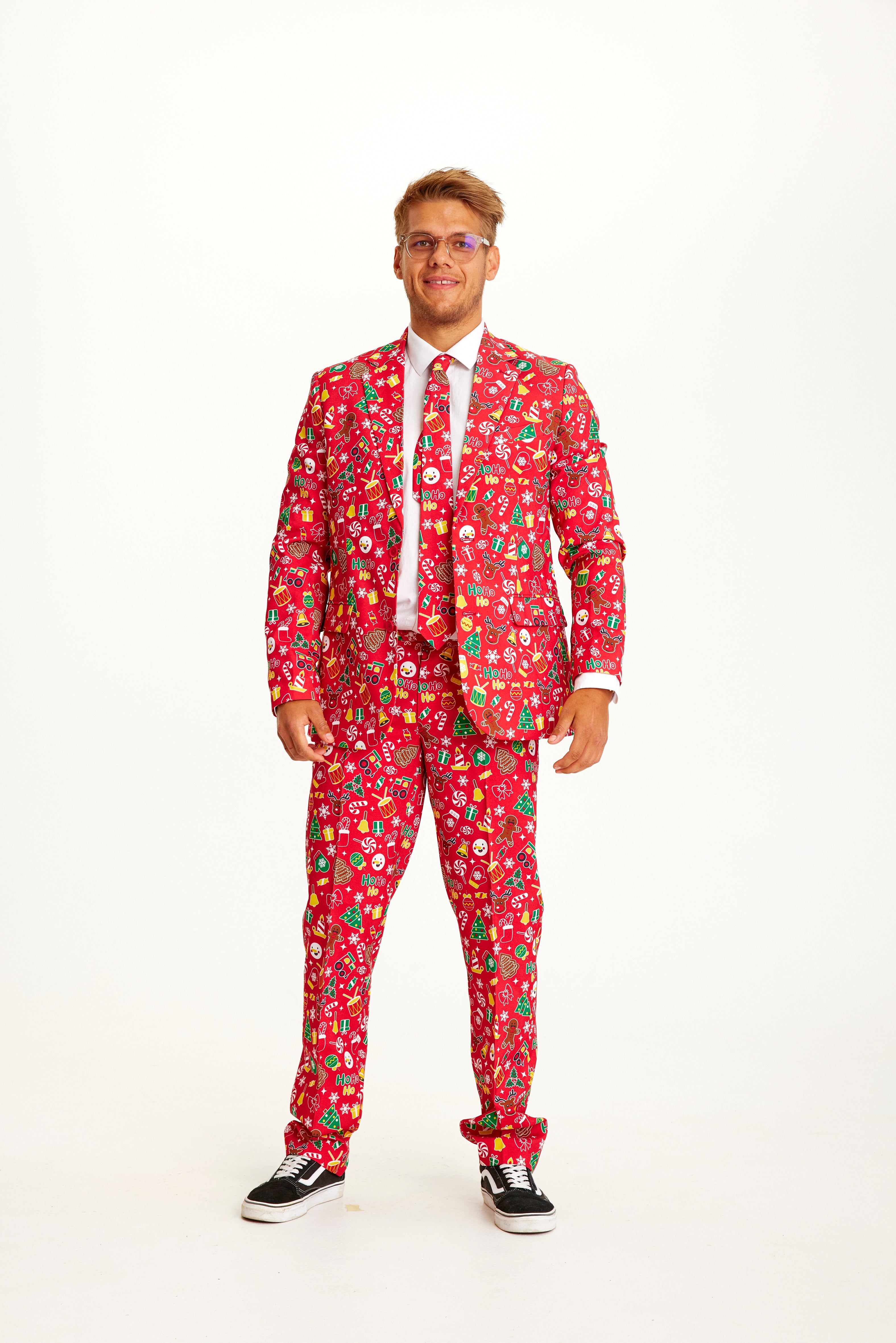 The awesome christmas suit red