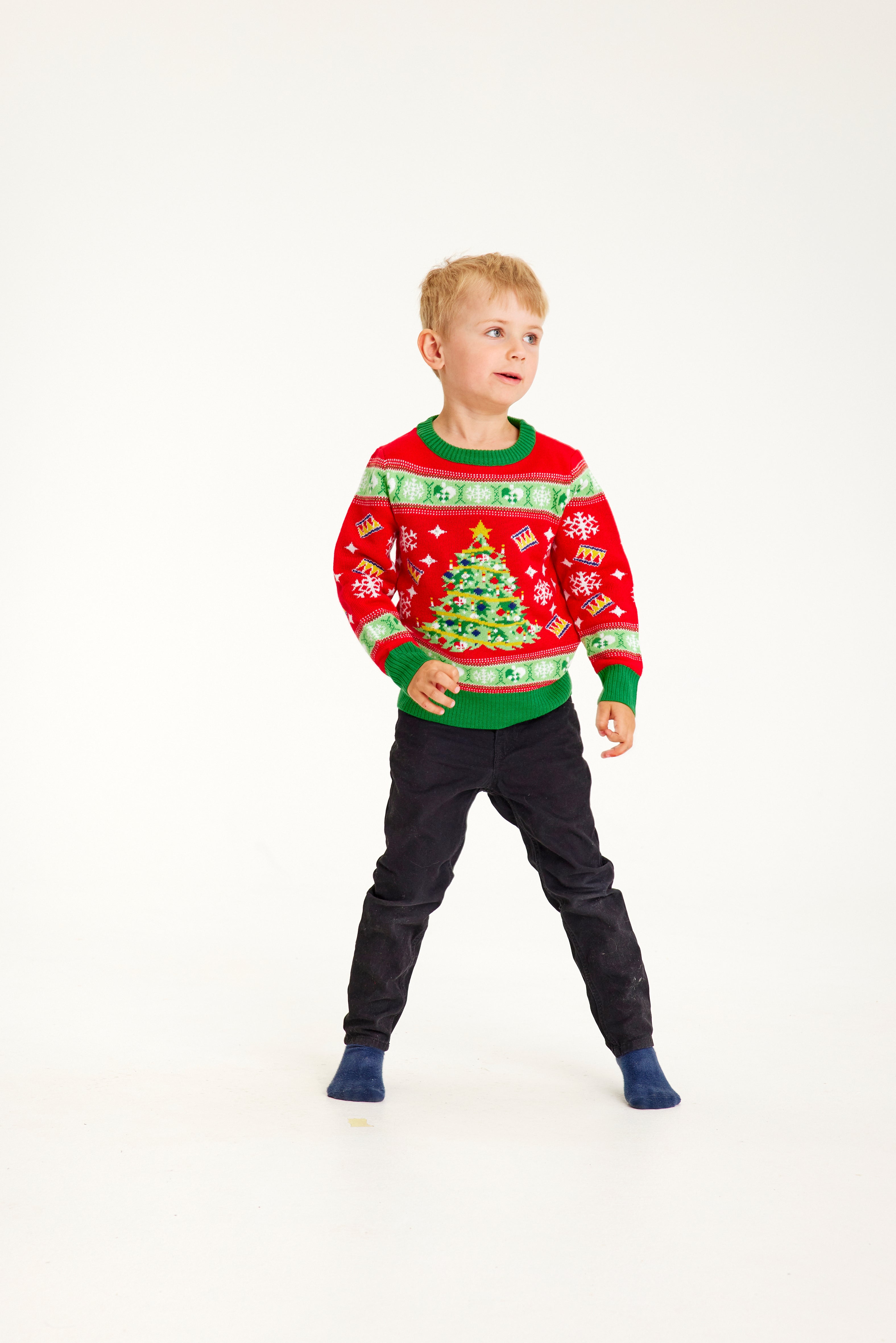 Christmas tree christmas sweater red - Children