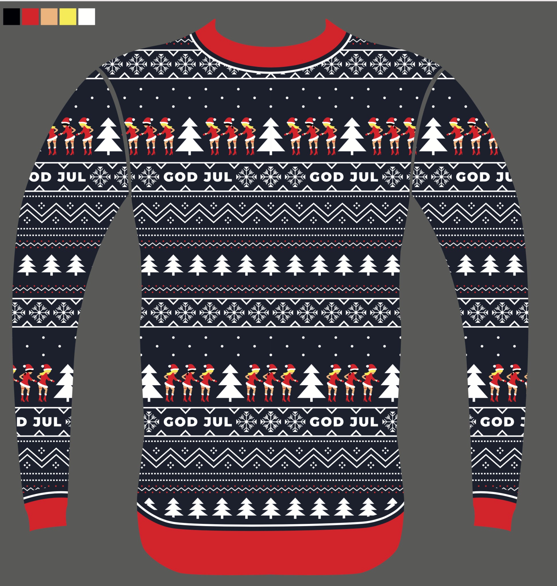 God Jul Sweater Navy - Children